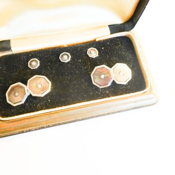 Art Deco cufflinks and Studs - Picture 2 of 3